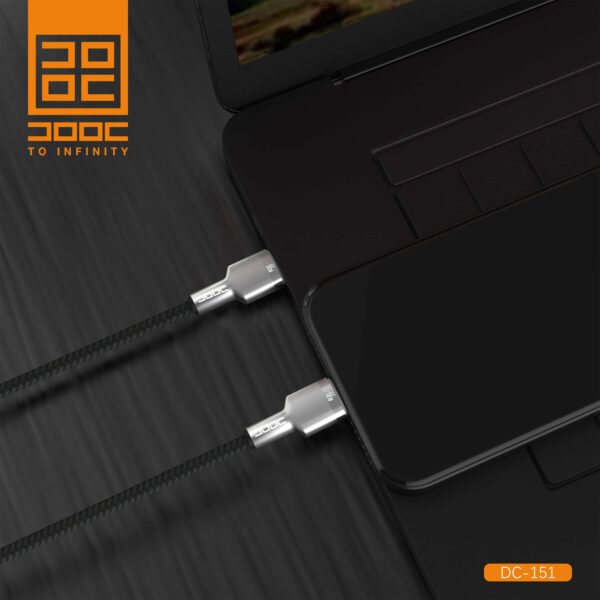 کابل شارژ دوسر Type-C 66W دووک مدل DOOC DC-151